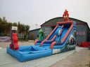 Vermiete Hüpfburg "Wasserrutsche" Superhelden Marvel Geburtstage