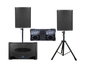 Party Ton  L Komplettset 2000W DJ Musikanlage, Partyanlage, Partyset, PA, Tonanlage, Box, optional mit Bluetooth (Aufpreis 10 Euro)