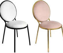 Samt Stuhl PARIS schwarz-weiss , gold-rose weds4rent