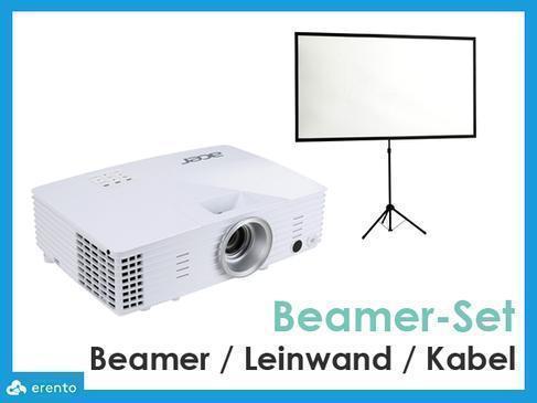 Beamer Leinwand Set
