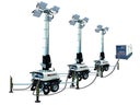 Flutlichtmast  - Lichtmast - Lichtgiraffe - Notbeleuchtung X-Chain 4x160 Watt LED , Lichtpunkthöhe 7 Meter, Beleuchtungsfläche ca. 2600 qm², - Galerie - Bild 1