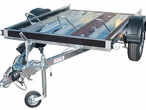 L Motorradanhänger für 3 Motorräder, gebremst 1,5 to.