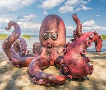 Krake - Octopus, Wasser Dekoration, 3,5m Durchmesser, Meerestiere