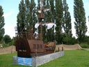 Piratenschiff, Schiff, Boot, Kogge,