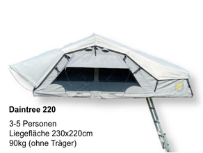 Dachzelt mieten für bis zu 5 Personen