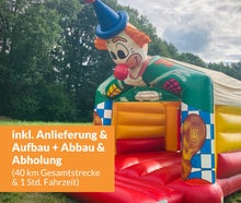 Hüpfburg Clown mit Dach (inkl. Anlieferung im Umkreis)
