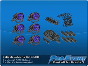 Zeltbeleuchtung Set 4 LED (je 6 Stück)