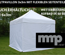 Faltzelt 3x3m, Faltpavillon winterfest, Pavillon mit Seitenwänden, wasserdicht