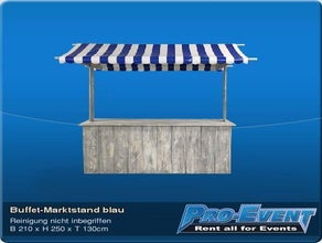 Buffet-Marktstand (mit Rot, Blau oder Gelben Dach)