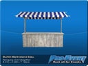 Buffet-Marktstand (mit Rot, Blau oder Gelben Dach)