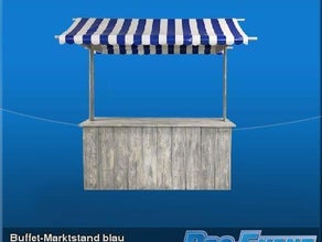 Buffet-Marktstand (mit Rot, Blau oder Gelben Dach)