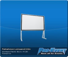 Faltrahmen Leinwand 2,5m