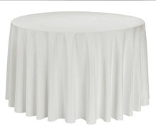 Tisch / Banketttisch rund 153cm inkl. Decke Tischdecke weiß bodenlang