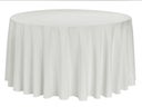 Tisch / Banketttisch rund 153cm inkl. Decke Tischdecke weiß bodenlang