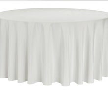 Tisch / Banketttisch rund 153cm inkl. Decke Tischdecke weiß bodenlang