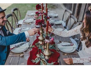 Holztisch - Handgefertigt - Boho Tisch - Rustikal - Hochzeit - 250x90 cm - bis zu 10 Personen