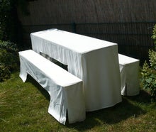 Husse für Festzelt-Garnitur 50 cm in champagner