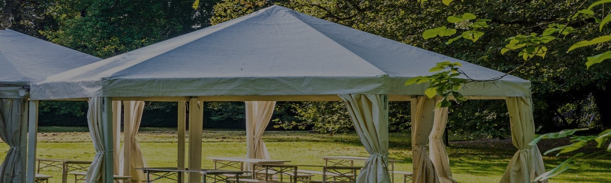 Pavillon mieten für Gartenpartys, Hochzeiten und Firmenevents