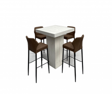 Woodlounge Stehtischset Cognac 4P. mieten – Stehtisch, Bistrotisch, Hochtisch, Partytisch, Miettisch