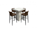 Woodlounge Stehtischset Cognac 4P. mieten – Stehtisch, Bistrotisch, Hochtisch, Partytisch, Miettisch