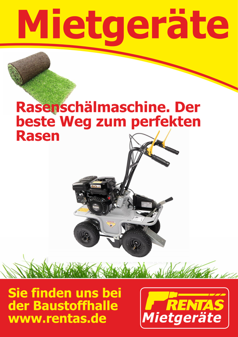 Rasenschälmaschine mieten für die Rasenpflege