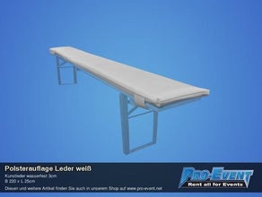 Polsterauflage Leder weiß