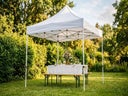Partyzelt mieten (ab € 99): Pavillon 3x3 m ✓ Mit Seitenwänden ✓ Wasser- & winddicht ✓ Aufbau in 60 Sek. ✓ Für Gartenparty ✓ Kautionsfrei