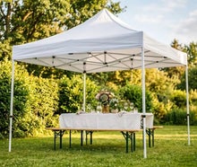 Partyzelt mieten (ab € 99): Pavillon 3x3 m ✓ Mit Seitenwänden ✓ Wasser- & winddicht ✓ Aufbau in 60 Sek. ✓ Für Gartenparty ✓ Kautionsfrei