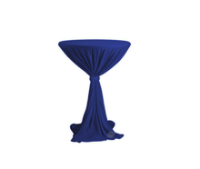 Wurfhusse mit Schleife blau mieten – Stehtisch, Bistrotisch, Hochtisch, Partytisch, Miettisch
