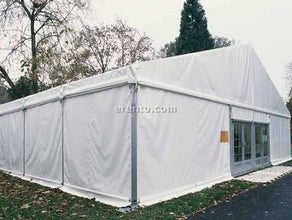 Festzelt 8m x 15m weiß mit 50% Sprossenfenster