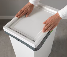 Abfalleimer weiss mit Deckel