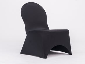 Universal Stuhlhusse Stretch schwarz für eckige und runde Lehne