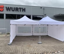 Pavillionzelt 6x4,5m (Festzelt/Partyzelt) - optional Stehtische und Festzeltgarnituren