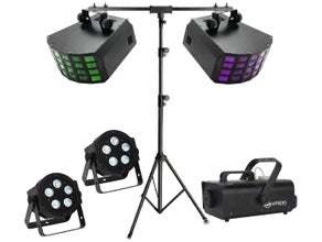 Lichtset B LED Lichtanlage Lichttechnik Licht Partybeleuchtung Scheinwerfer Nebelmaschine