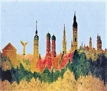 München - Kulisse - Dekoration - Über den Dächern von München,