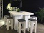 Woodlounge Barhocker mit Kissen mieten – Bartheke, Mobile Bar, Ausschanktheke, Eventtheke - Galerie - Bild 3