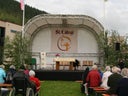 Bühnendach Rundbogenüberdachung für Bühne 6x4m oder 6x5m ca. 4m hoch inkl. Planen und Gaze