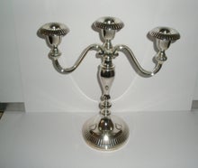 Kerzenleuchter, 3-armig - versilbert ca 19 cm