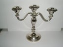 Kerzenleuchter, 3-armig - versilbert ca 19 cm