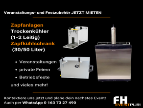 🍺 Mobile Zapfanlage & Kühlschrank - Verleih für Events, Feste & Gastronomie