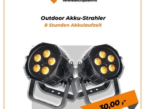 Akku-LED-Scheinwerfer für den Außenbereich