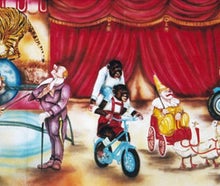 Zirkus Manegen Kulisse, Zirkus, Cirkus, Manege, Tiere, Löwe, Elefant, Jongleur