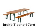 Bierzeltgarnitur / Biergarnitur breite Tische 67cm Brauereiqualität - Galerie - Bild 1