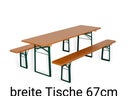 Bierzeltgarnitur / Biergarnitur breite Tische 67cm Brauereiqualität - Galerie - Bild 1