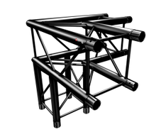 Naxpro-Truss FD 24 C30 90° 3 Weg Winkel RAL9005 - Seidenmatt