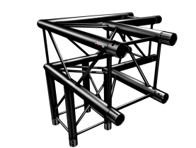 Naxpro-Truss FD 24 C30 90° 3 Weg Winkel RAL9005 - Seidenmatt