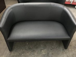 Cocktailsessel Leder schwarz 2 Personen