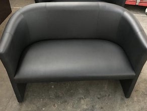Cocktailsessel Leder schwarz 2 Personen