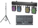 LED Lichtanlage mit 4 Scheinwerfern für Parties in OWL