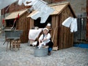 Handwerksvorführung - Waschfrau